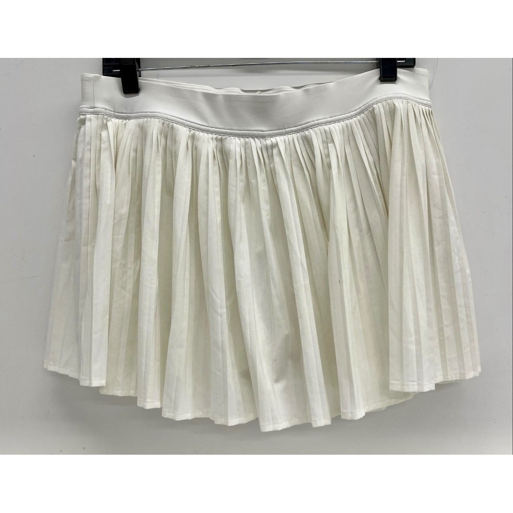 Lululemon Pleated Tennis Skirt White Built-in Shorts Athleisure Size 12 - Picture 3 of 6